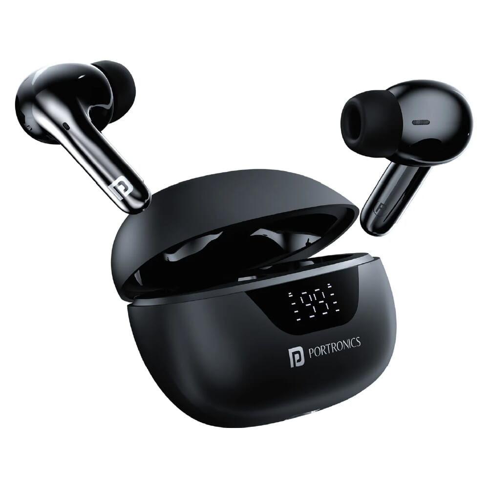 Portronics Harmonics Twins 28 Earbuds - Black 